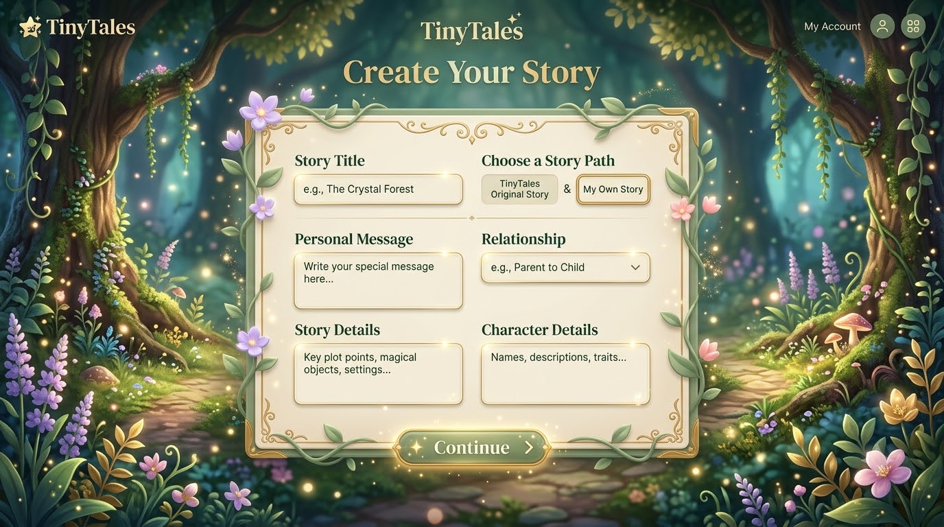 TinyTales story personalization visual reference